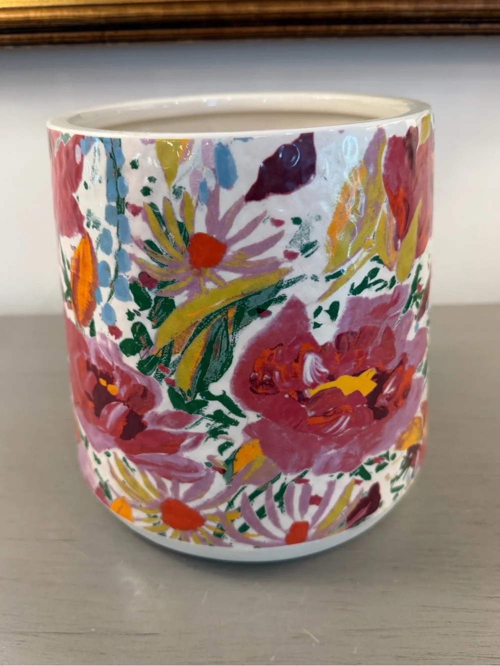 Target Opalhouse Flower Vase Planter Floral Pattern Holds Large Bouquet